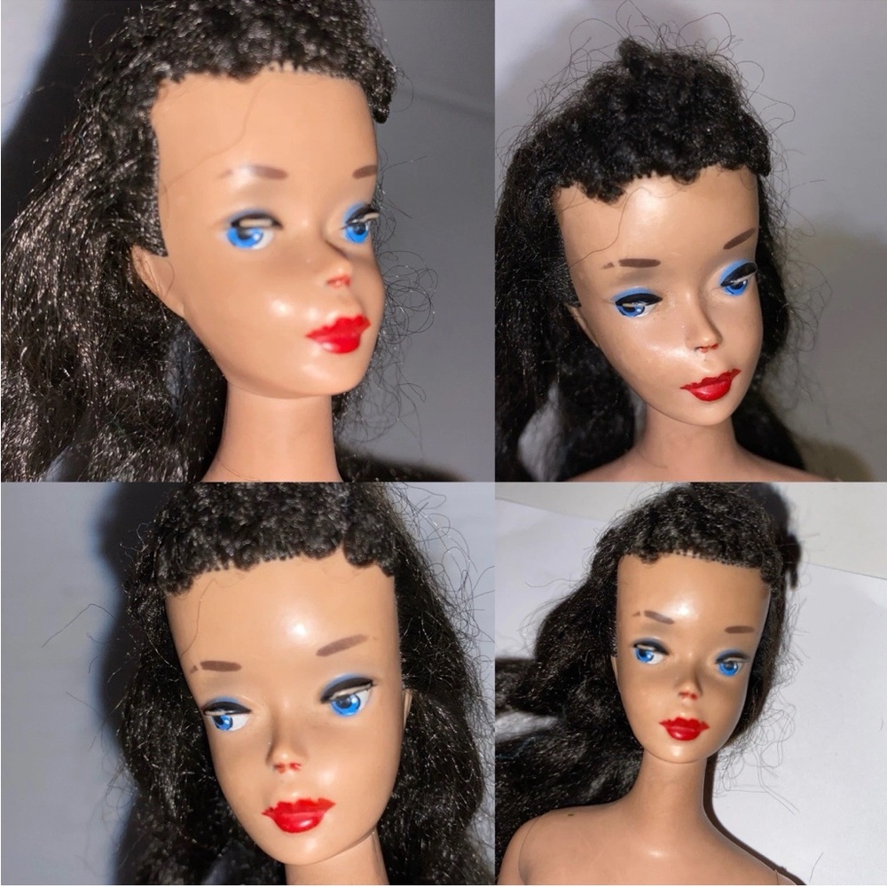 Vintage #4 Ponytail Barbie Brunette Blue Eyes 850 Vinyl Carry Case Swimsuit Lot - Picture 5 of 14